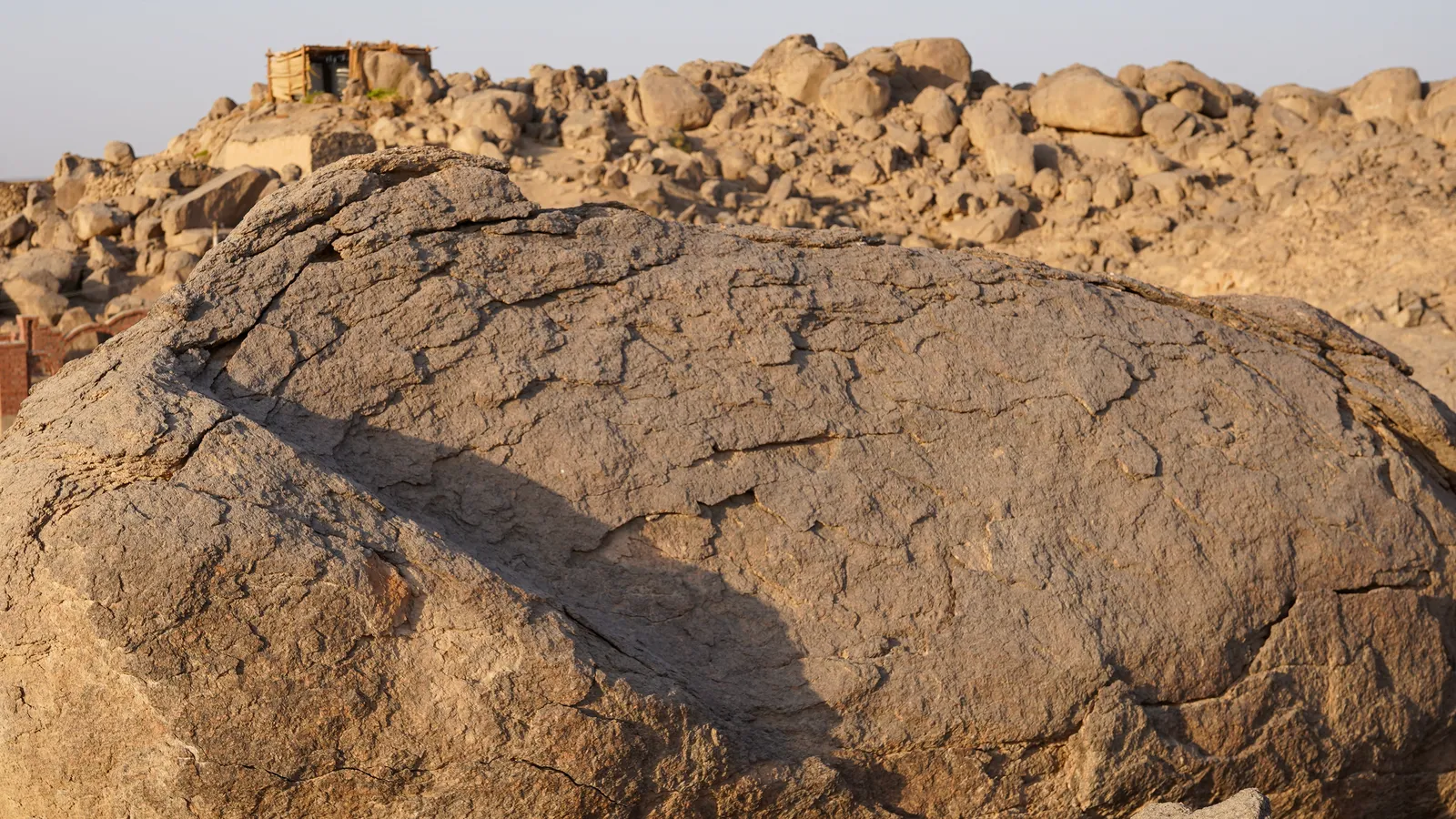 The rocky site on Bigeh, before the building started